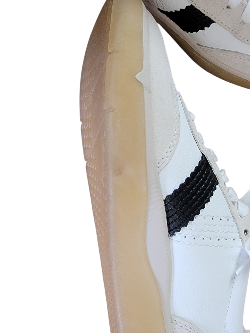 Vionic City Walk White Leather Athletic Sneaker with Black Stripe and Gum Sole - Picture 7 of 11